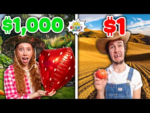 $1000 VS $1 Grow a Garden IRL!