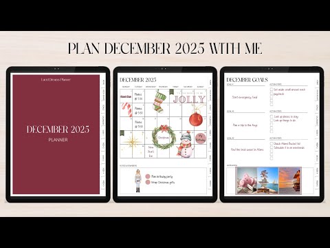 Plan December With Me in GoodNotes | Monthly Planner + Holiday Stickers