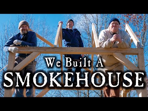 Primitive Smokehouse Built By Hand - Townsends Wilderness Homestead