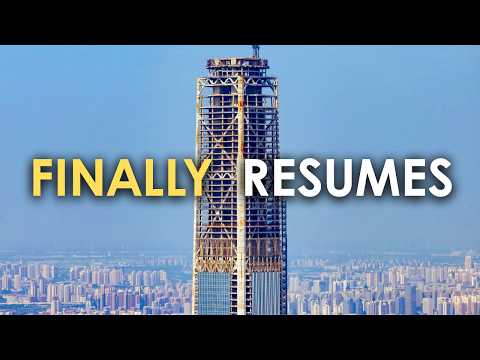 China Resumes Construction of the World's Tallest Abandoned Tower after a Decade