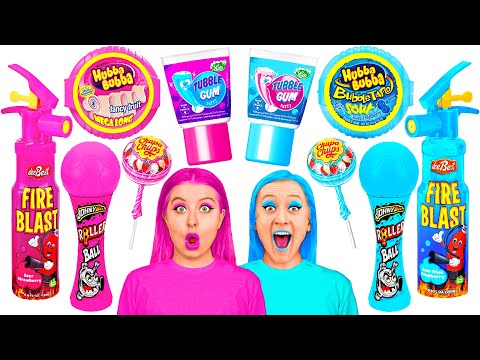 Pink Food vs Blue Food Color Challenge | Edible Battle by TeamTeen Challenge