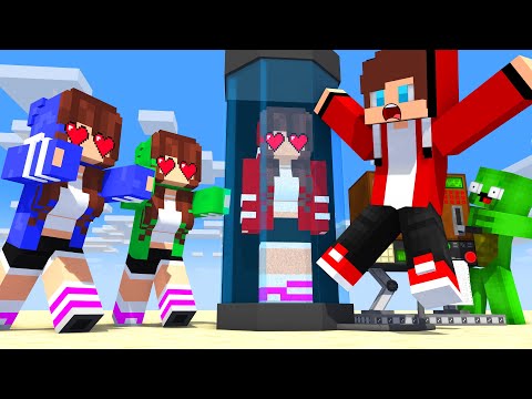 JJ and Mikey vs Minecraft Mobs : JJ's Girl Clone LOVE Curse - Maizen Minecraft Animation