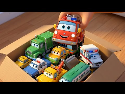 7 Toy Cars Song! 🚓🚒 Police Car, Fire Truck & School Bus | Vehicles Nursery Rhyme