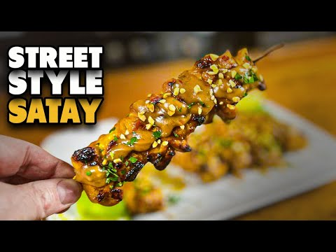 Chicken satay Skewers by Schueys BBQ