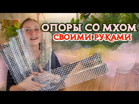 ОПОРЫ со мхом СВОИМИ РУКАМИ 💚 | Пересадка ФИЛОДЕНДРОНА на опору