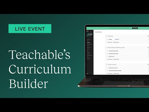 How to build an online course fast with Teachable's new curriculum builder
