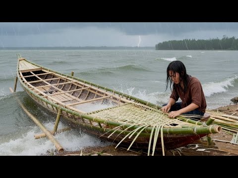 Talented young woman built a STORM-RESISTANT BOAT from bamboo in 98 days | By @HoangThiLuyen22
