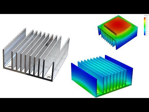 SolidWorks Tutorial #023t: cpu heatsink with thermal heat simulation