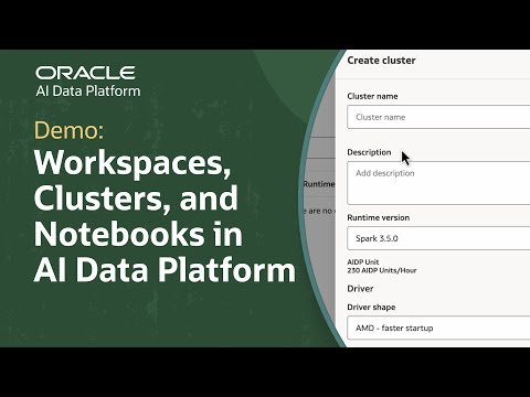 How to Set Up Workspaces, Clusters, and Notebooks in Oracle AI Data Platform
