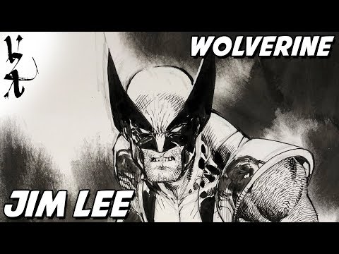 Jim Lee drawing Wolverine during Twitch Stream