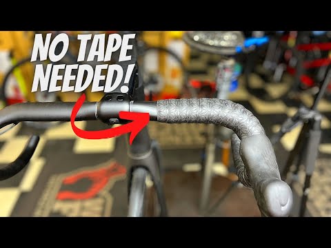 HOW TO WRAP HANDLEBARS ON A ROAD BIKE, NO TAPE SHOWING *CLEAN*