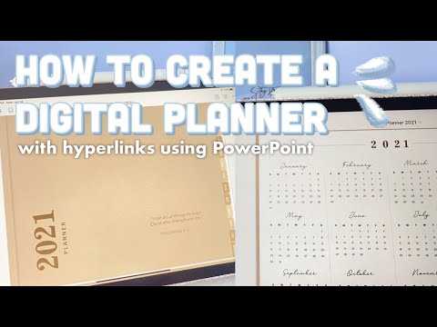 HOW TO MAKE A DIGITAL PLANNER WITH HYPERLINKS USING POWERPOINT I Aesthetic minimalist planner