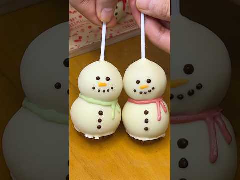 SNOWMAN CAKE POPS #christmas #shorts