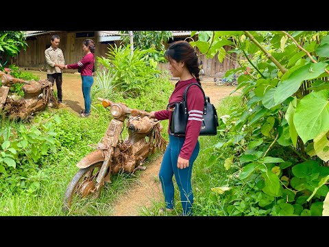 Girl restores 1867 50cc Cub motorbike given to her by brother