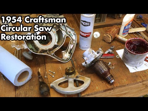 Restoring a 1954 circular saw from the trash. Craftsman 6 1/2" model 207,25530