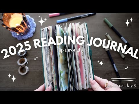 completed 2025 reading journal flip through 🌲💖⚡️ | BOOKMAS DAY 9