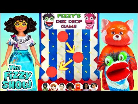 Disney Encanto's Mirabel and Turning Red Play Fizzy's Disk Drop Game