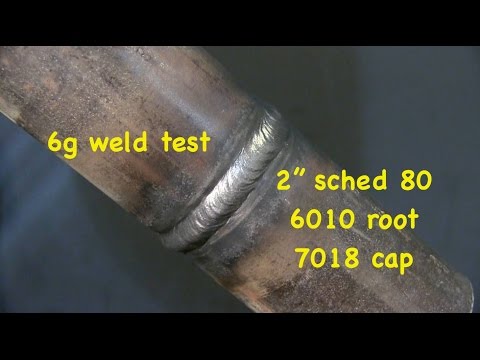 6g Weld Test -2" Schedule 80 6010 root 7018 cap UA-8