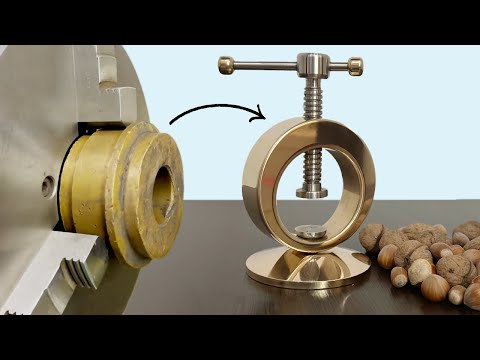 How to Make a Nutcracker from Brass Using Your DIY Lathe Machine