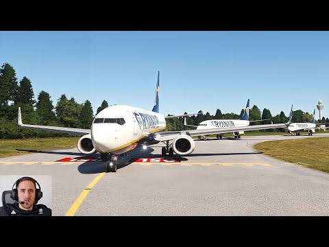 It FINALLY Happened... RYANAIR Rush Hour in Microsoft Flight Simulator (with ATC)