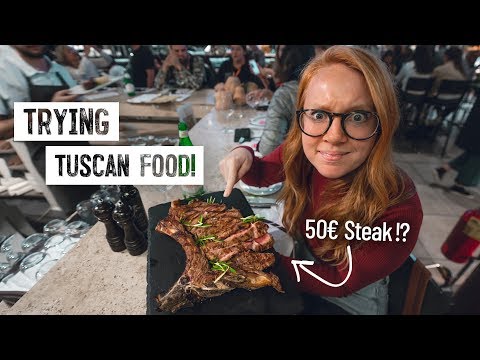 Florence FOOD TOUR! - Eating Tuscan Dishes at Florence Central Market 🍽 (Italy)