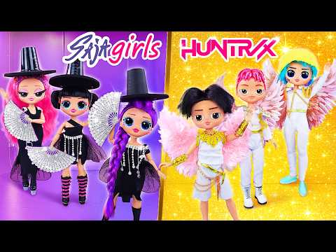 Кейпоп Хантрикс vs Саджа Бойс поменялись образами! Поделки для кукол ЛОЛ