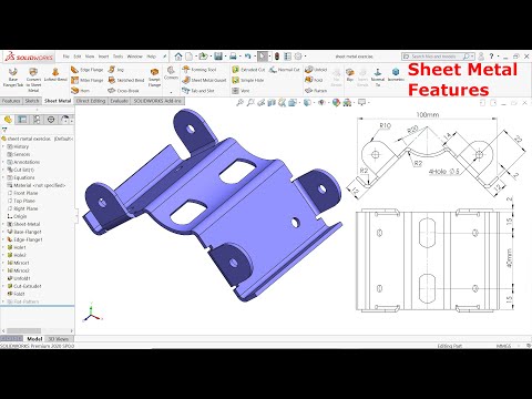 SolidWorks Sheet metal Exercise Basic Features