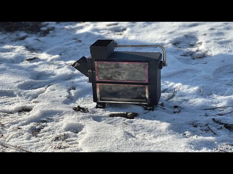 Making a mini pellet oven stove for solo camping