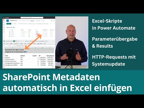 Power Automate: Insert SharePoint metadata into Excel