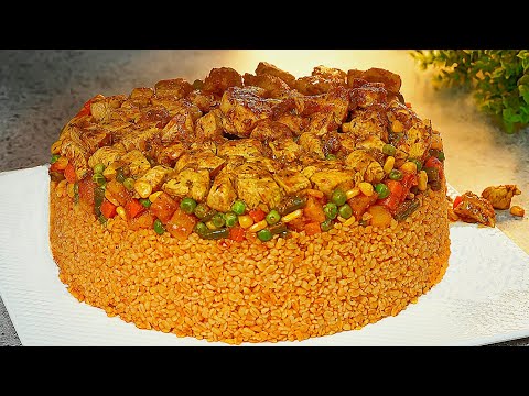 مقلوبة البرغل 🥘Inverted bulgur 🥘 tastiest and easiest way to cook bulgur with chicken layers