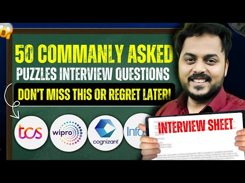 Top Interview Riddles Asked in TCS, Infosys, Wipro & Cognizant | Can You Solve Them?