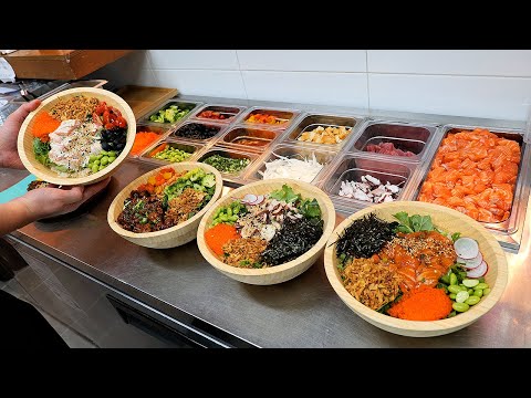 handmade korean style poke bowls (6ways)