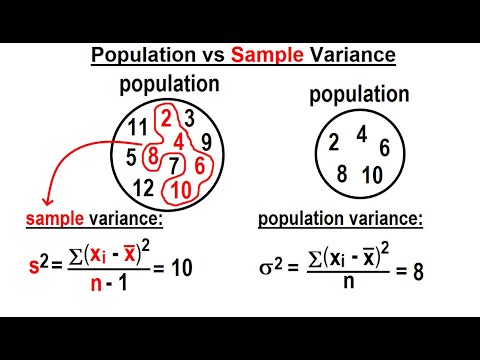 Covariance (3 of 17) Population vs Sample Variance