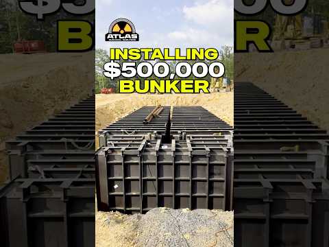 Installing TWO 10 x 50’s with a CUSTOM Double Staircase Entry #atlassurvivalshelters