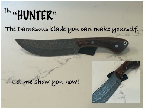 Damascus knife build. The Hunter knife