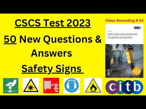 CSCS Test 2023 - 50 New Q&A | Safety Signs | CSCS Card UK | CiTB Test UK 2023 |CSCS Test Preparation