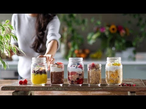 OVERNIGHT OATS » 5 ways, healthy & easy