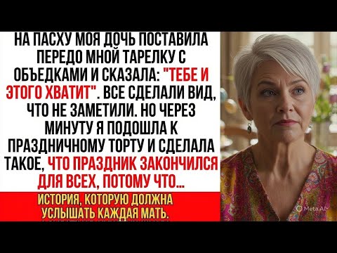 На Пасху дочь дала объедки_ _Тебе и этого хватит!_ Все молчали. Но когда принесли торт…