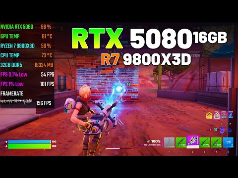 RTX 5080 + RYZEN 7 9800X3D | Fortnite: Chapter 7 | 4K