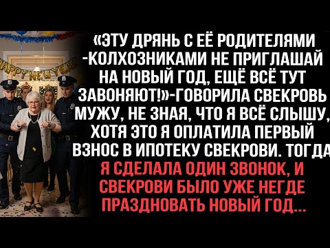Свекровь назвала меня дрянью.А ведь я оплатила её ипотеку.Один звонок—и ей негде встречать Новый год