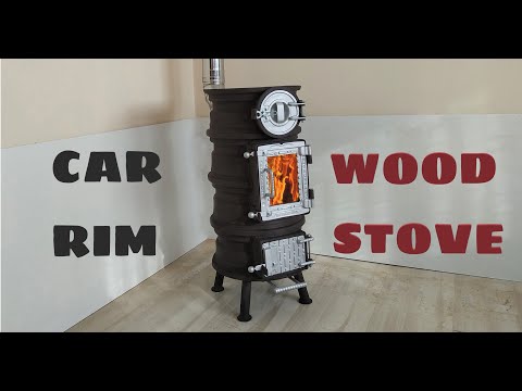 DIY Wood Stove made from Car Rims