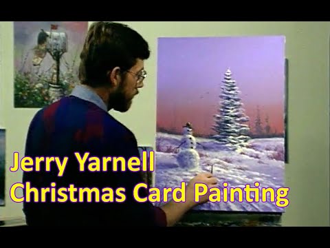 How to Paint Snow (NOT Flat White!) — Warm Sunset Snow Scene Snowman | Jerry Yarnell (Acrylic)