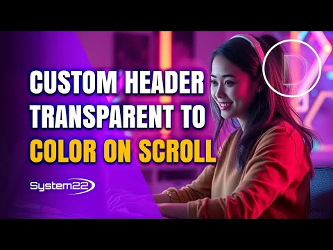 Divi Theme Transparent to Solid Custom Header on Scroll!