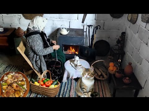 حياة القرية الجدة تطبخ طبق تقليدي جزائري🇩🇿 ،روتين يوم كامل مع الاحفاد الجدة في الريف الجزائري