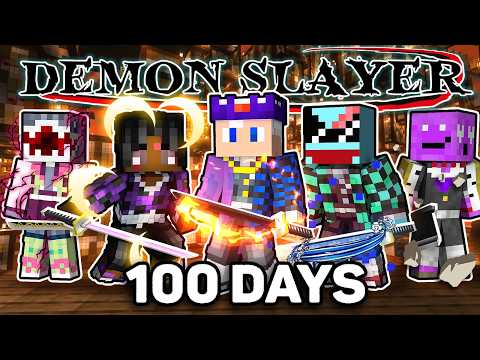 We Spent 100 Days in Demon Slayer Minecraft [5 Friends]