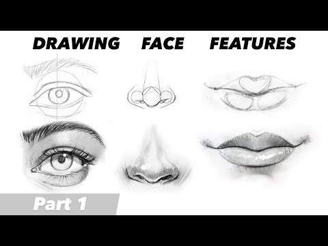 DRAW Eyes, Nose, Lips, Ears | Part 1: Front View