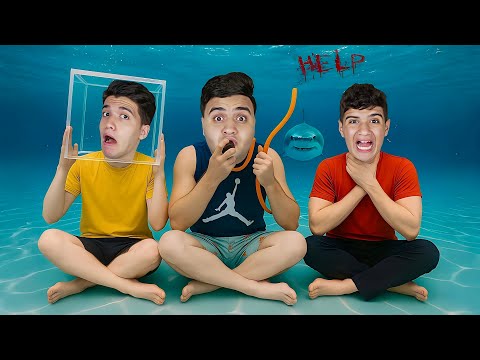 تحدي اخر شخص يتنفس في المسبح يربح 50,000$ 🤑💦