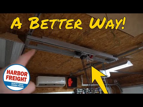 Installing an Electric Hoist from Harbor Freight in my Garage using Unistrut, Shop Crane Gantry!