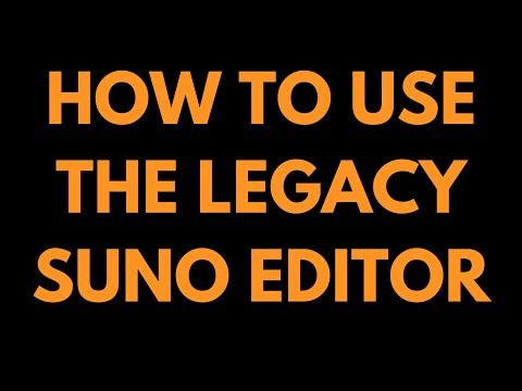 How to Use the Legacy Editor in Suno (including Replace Section)