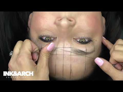 Brow Mapping for MIcroblading or Powder brows. Brow mapping tutorial. String method brow mapping.